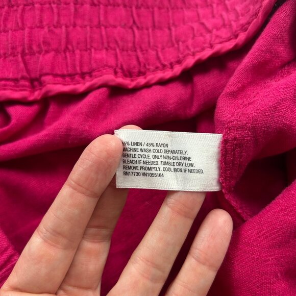 A New Day Hot Pink Linen Blend Jogger Pant XXL - Picture 5 of 7